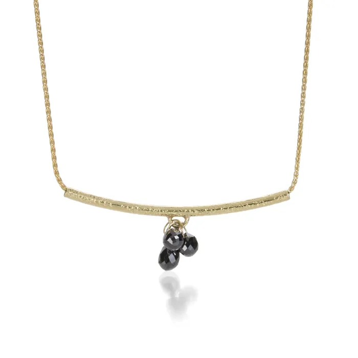 Necklaces Black Diamond Bar Necklace - Barbara Heinrich