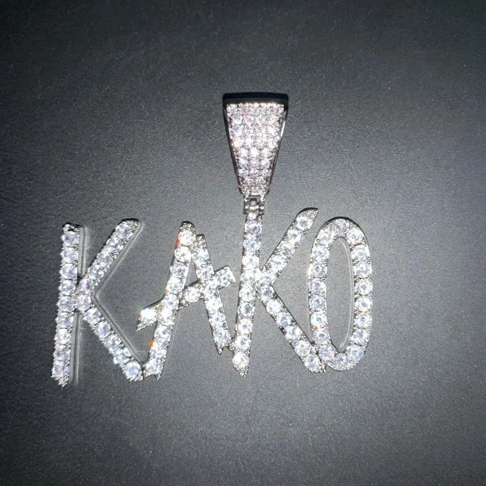 Necklaces | Bling Proud Custom Iced Out Name Letters Pendant Necklace