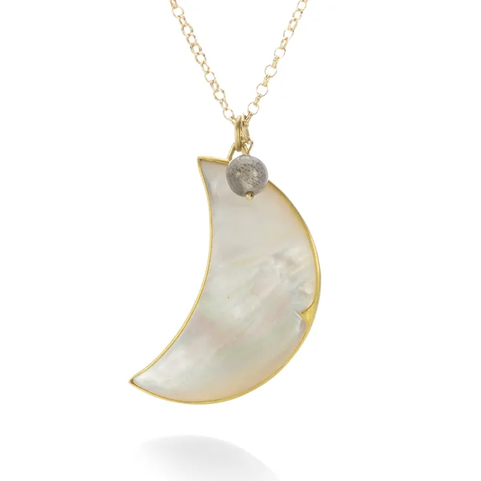 Necklaces Crescent Moon Pendant Necklace - Gabriella Kiss