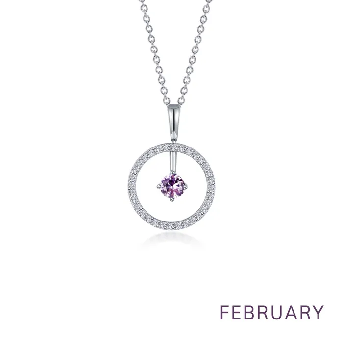 Necklaces February Birthstone Reversible Open Circle Necklace - Lafonn