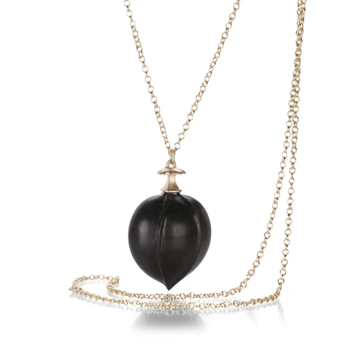 Necklaces Gabriella Kiss Ebony Hickory Nut Necklace