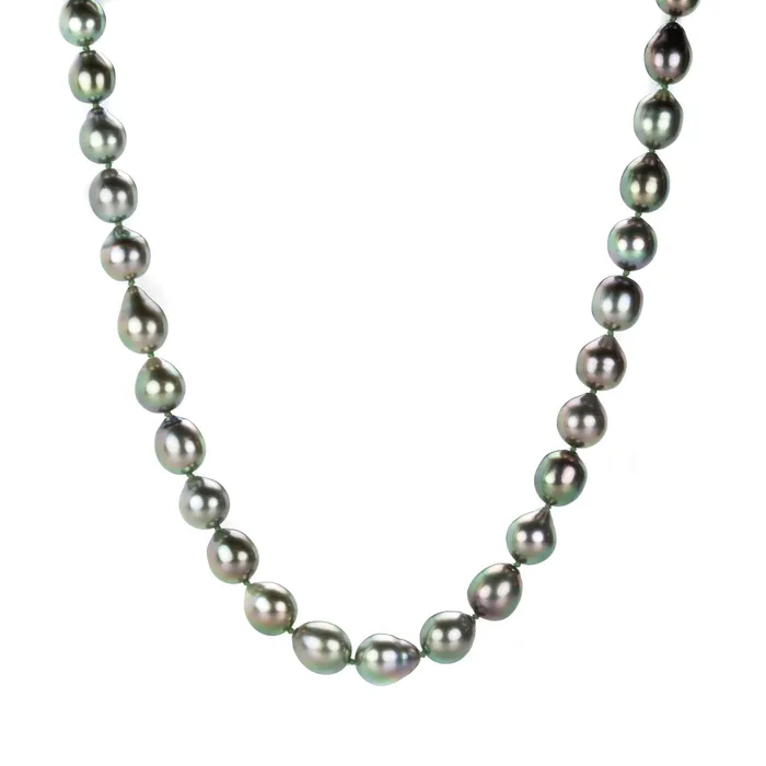 Necklaces Gray Green Baroque Tahitian Pearl Necklace - Maria Beaulieu