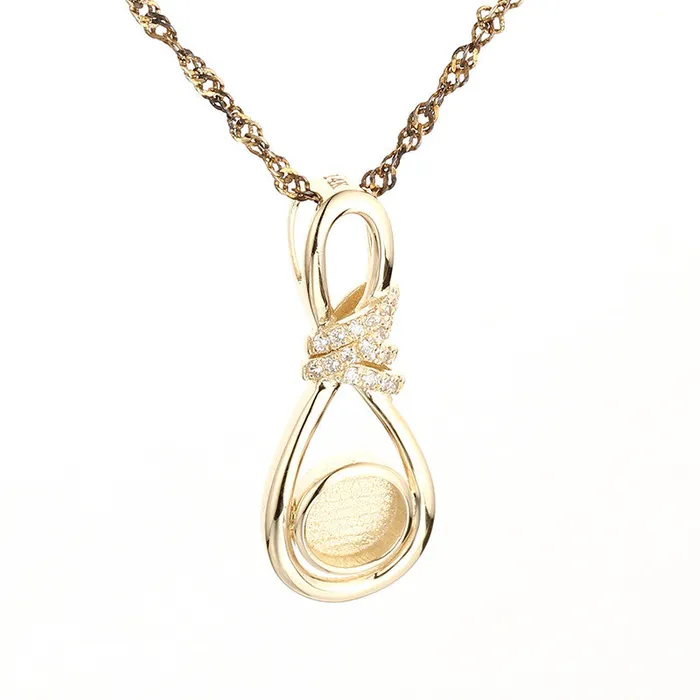 Necklaces | HEIRLOOM SOLID GOLD INFINITY NECKLACE PENDANT WITH CUBIC ZIRCONIA - More Colours