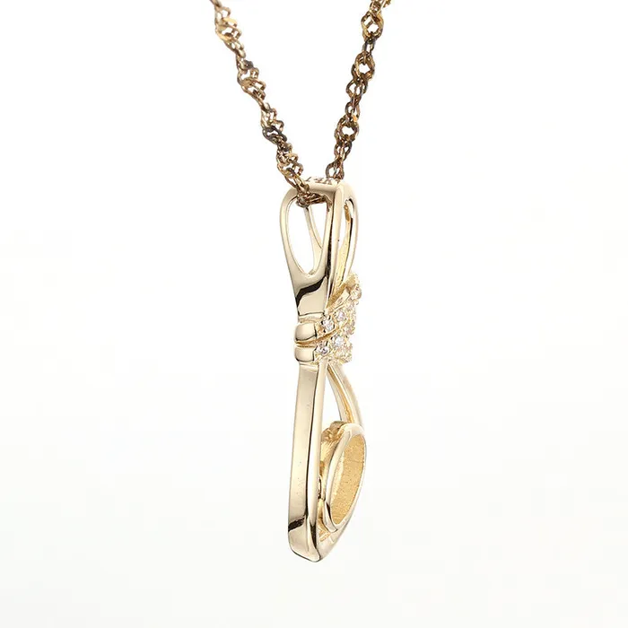 Necklaces | HEIRLOOM SOLID GOLD INFINITY NECKLACE PENDANT WITH CUBIC ZIRCONIA - More Colours