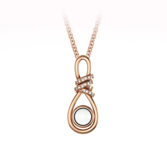 Necklaces | HEIRLOOM SOLID GOLD INFINITY NECKLACE PENDANT WITH CUBIC ZIRCONIA - More Colours