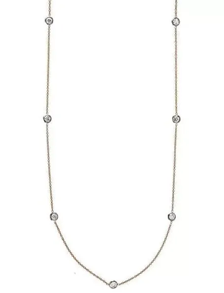 Necklaces HERCO 18KR .71 CTTW diamonds by the yard necklace H-SI1