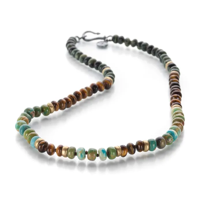 Necklaces Joseph Brooks Opal Jasper Tiger Eye Bead Necklace