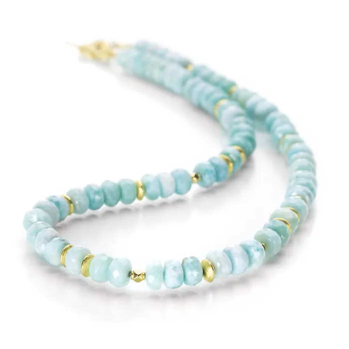 Necklaces Larimar Beaded Necklace - Barbara Heinrich