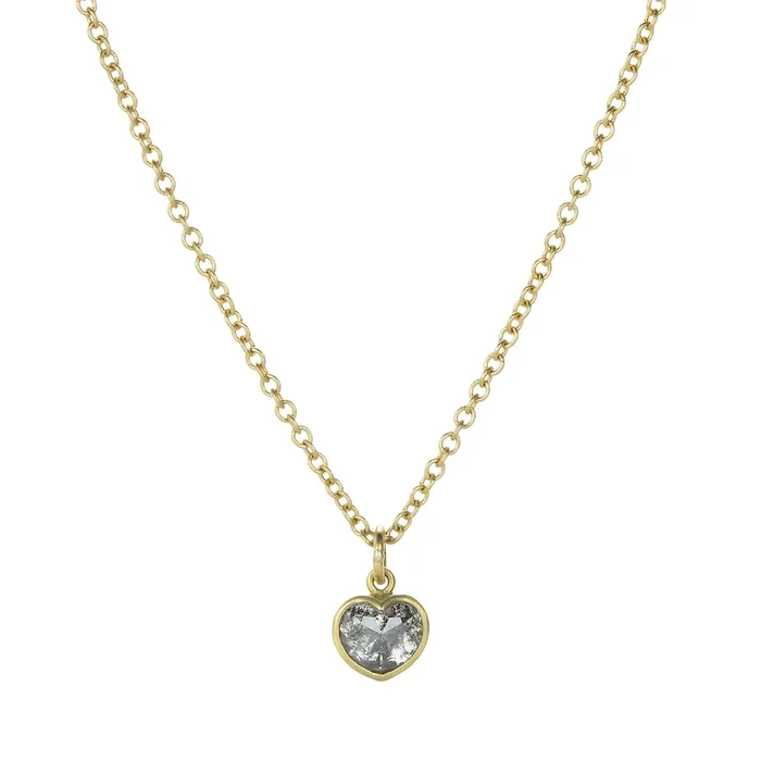 Necklaces | Lola Brooks Peppery Diamond Sweetheart Necklace