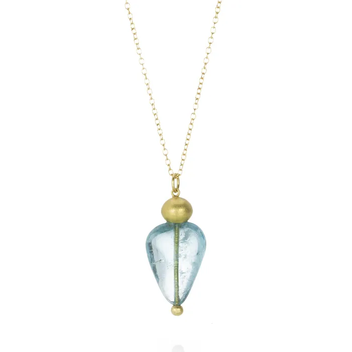 Necklaces Mallary Marks Aquamarine Buoy Necklace