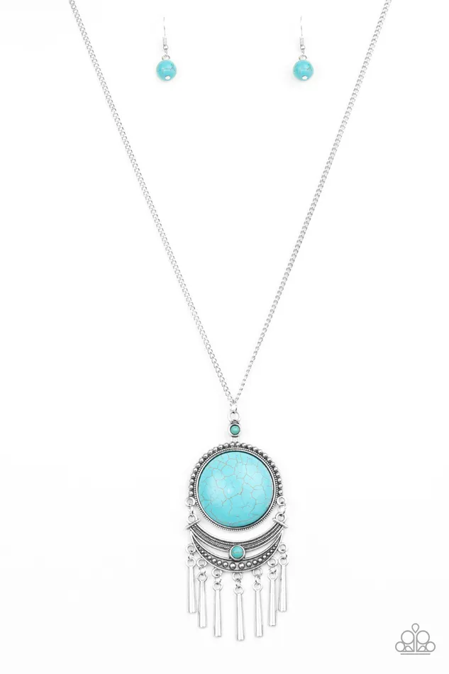 Necklaces | Paparazzi Accessories Paparazzi Rural Rustler - Turquoise Necklace