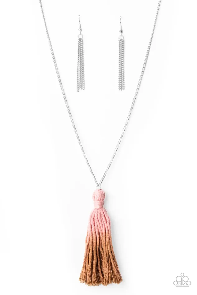 Necklaces | Paparazzi Totally Tasseled - Pink Necklace - Paparazzi Accessories