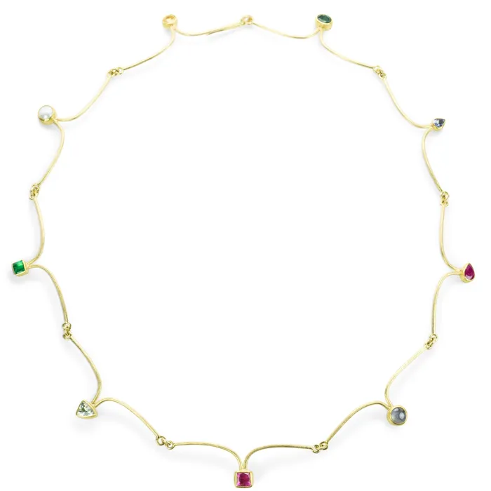 Necklaces Petra Class Arching Gemstone Necklace