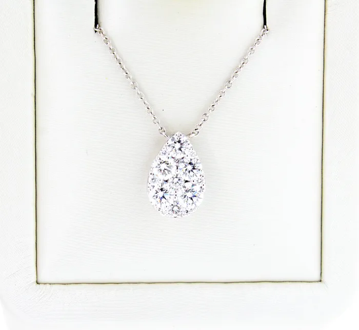 Necklaces PINK DIAMOND INC 18KW Fashion Diamond Necklace