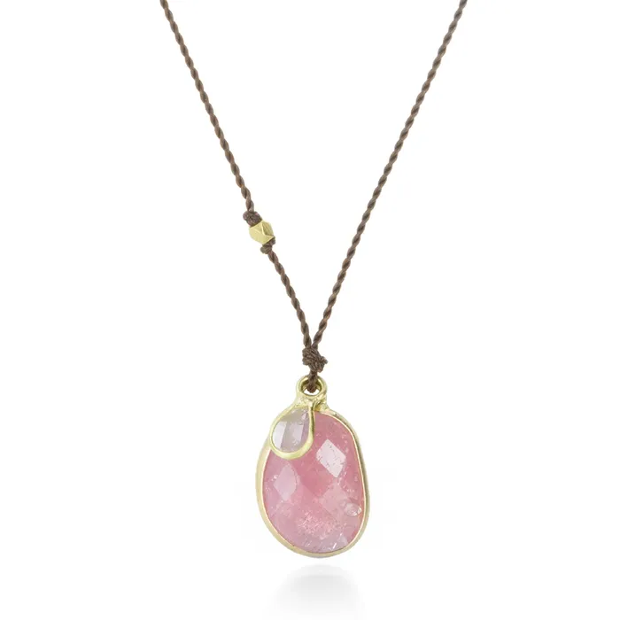 Necklaces Pink Sapphire and Diamond Necklace - Margaret Solow