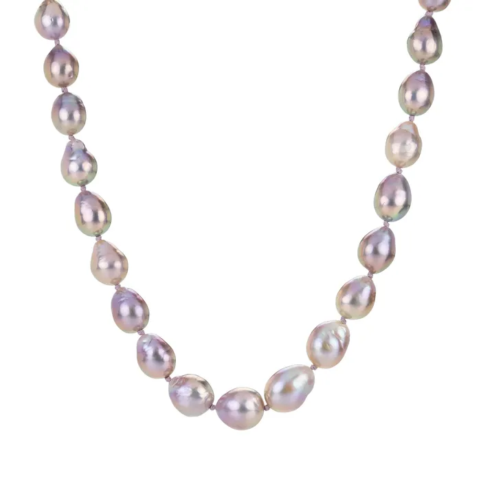 Necklaces Purple Pink Baroque Freshwater Pearl Necklace - Maria Beaulieu