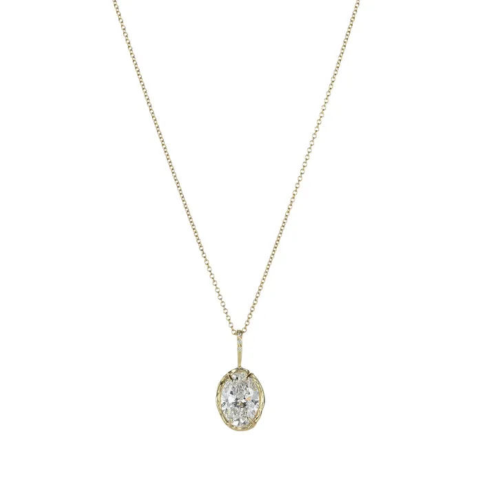 Necklaces | Robin Haley Oval Lab Grown Diamond Pendant Necklace