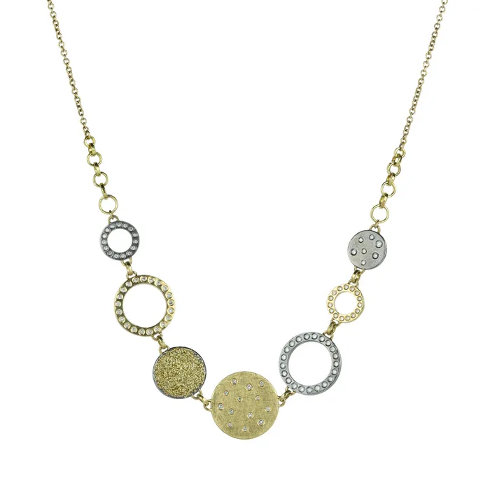 Necklaces Scattered Diamond Statement Necklace - Kate Maller