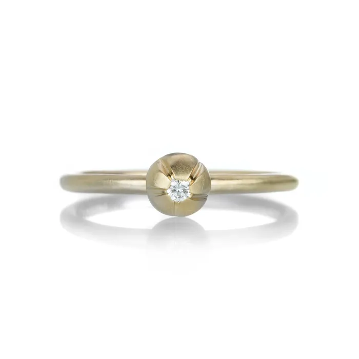 Nicole Landaw Rings Large Single Blossom Stacking Ring