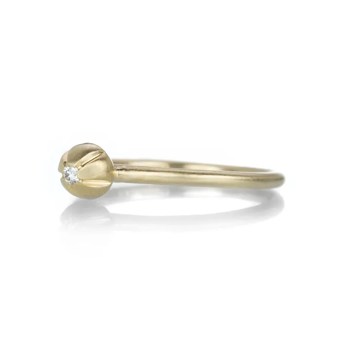 Nicole Landaw Rings | Large Single Blossom Stacking Ring