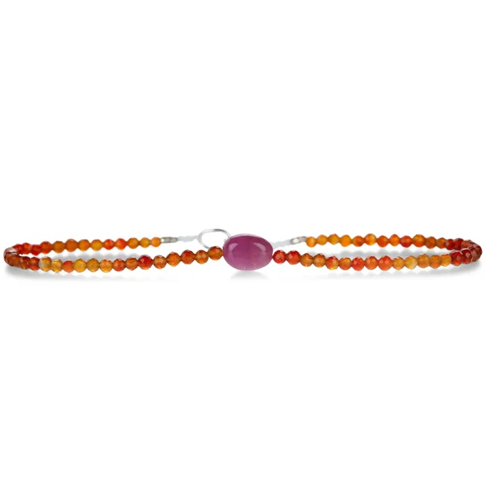 Ombre Carnelian Beaded Bracelet Margaret Solow Bracelets