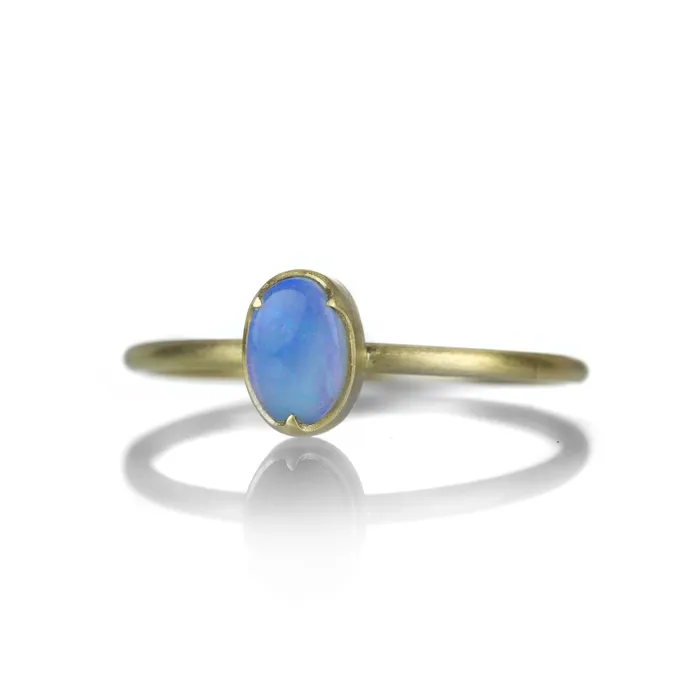 Oval Australian Opal Ring Gabriella Kiss Rings