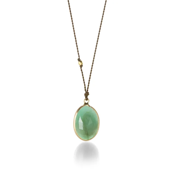 Oval Emerald Necklace Margaret Solow Necklaces