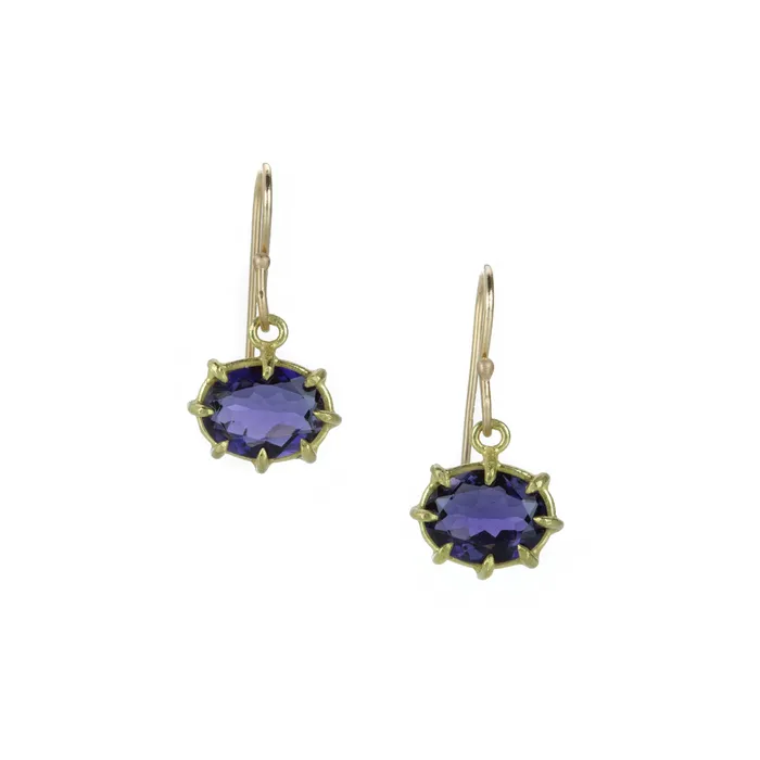 Oval Faceted Iolite Earrings Rosanne Pugliese Earrings