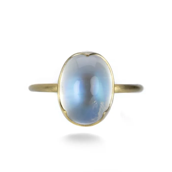 Oval Fine Moonstone Ring Gabriella Kiss Rings