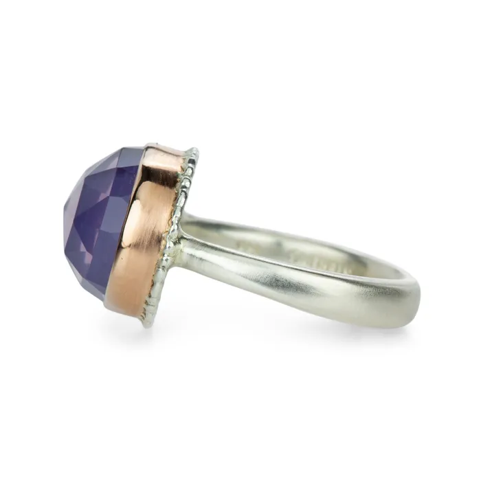 Oval Rose Cut Lavender Amethyst Ring | Jamie Joseph Rings