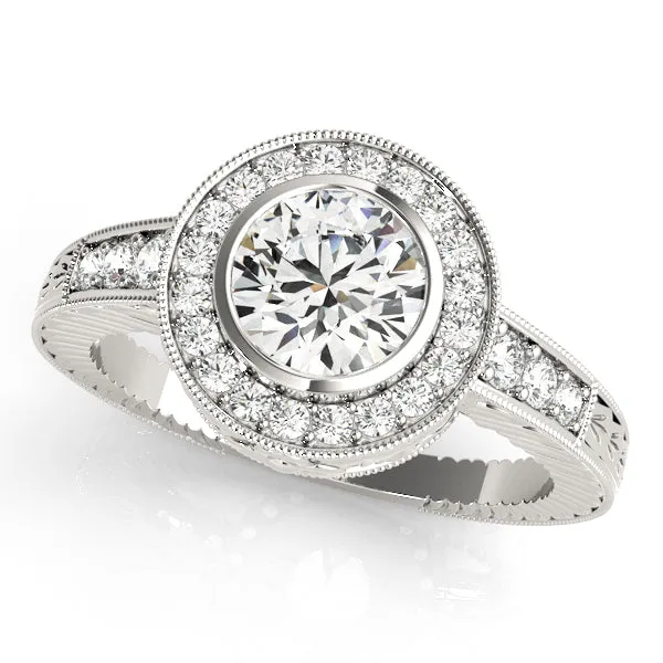 Overnight Mountings Bridal Rings Halo Diamond Engagement Ring