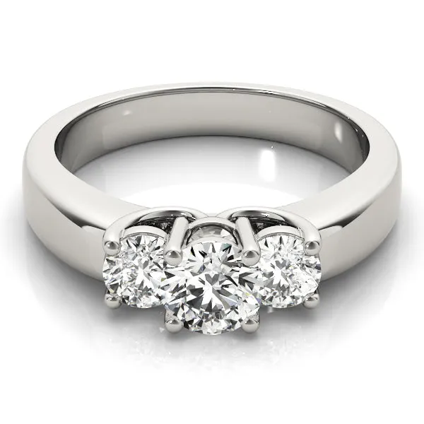 Overnight Mountings Bridal Rings | Three Stone Diamond Engagement Ring