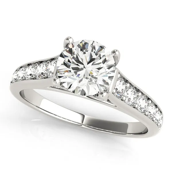 Overnight Mountings Fashion Single Row Diamond Engagement Ring Rings