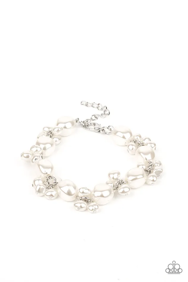 Paparazzi Accessories Bracelets | Imperfectly Perfect - White Bracelet