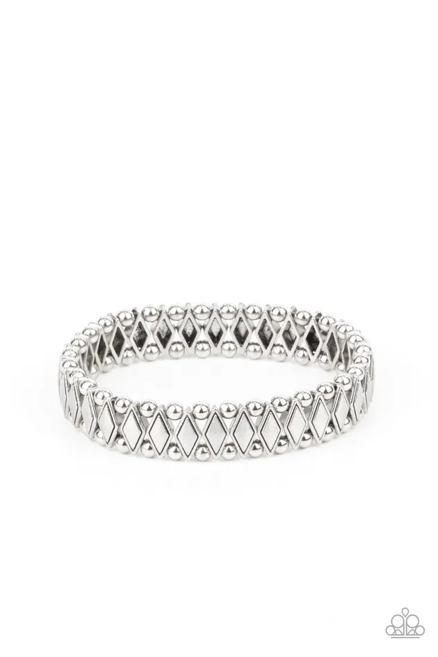 Paparazzi Accessories Bracelets | Paparazzi Abstract Advisory - Silver Bracelet