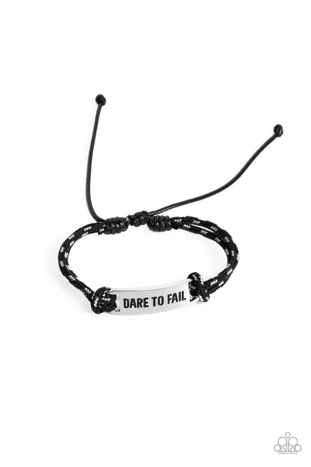 Paparazzi Accessories Bracelets | Paparazzi Dare to Fail - Black Bracelet