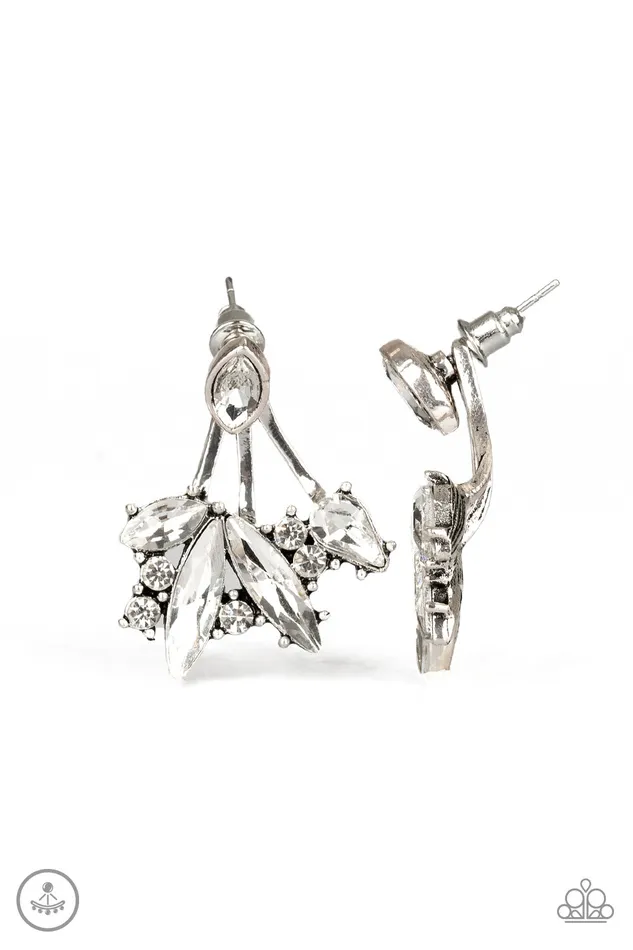 Paparazzi Accessories Earrings | Paparazzi Deco Dynamite - White Earrings