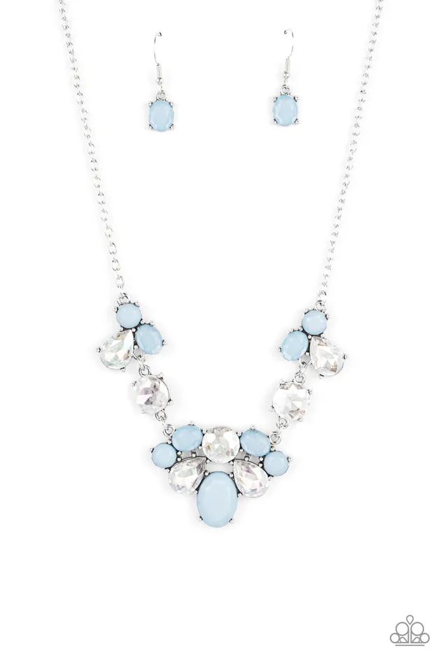 Paparazzi Accessories Necklaces | Paparazzi Ethereal Romance - Cerulean Blue Necklace