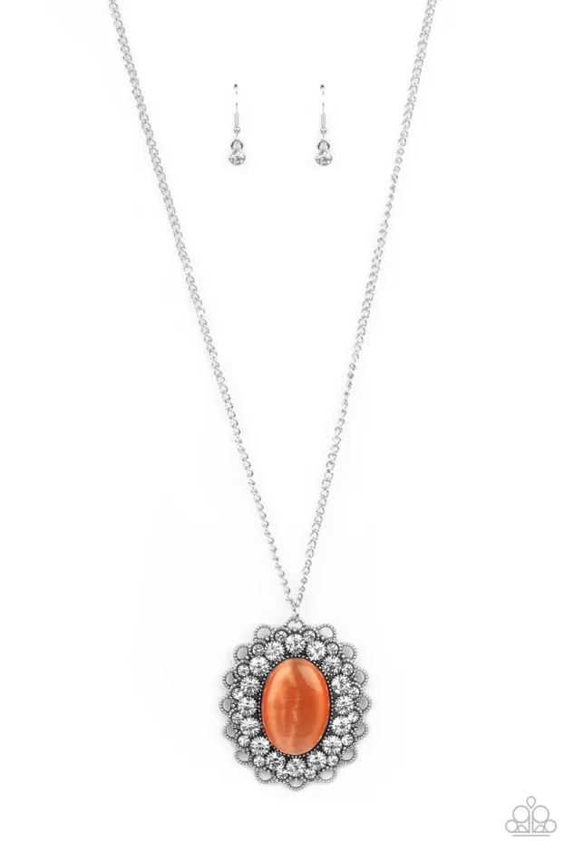 Paparazzi Accessories Necklaces | Paparazzi Oh My Medallion - Orange Necklace