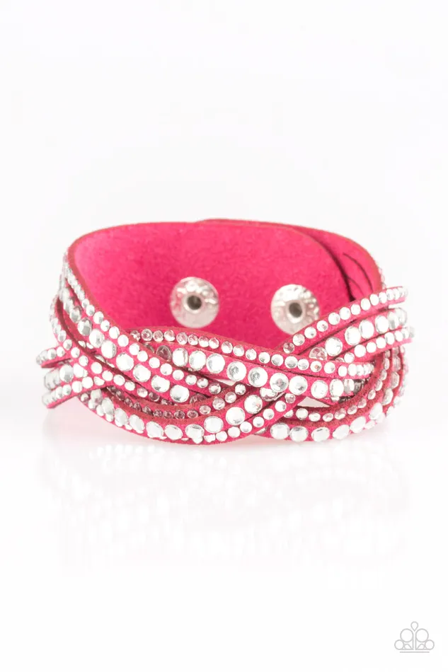 Paparazzi Accessories Paparazzi Bring On The Bling - Pink Bracelet | Bracelets