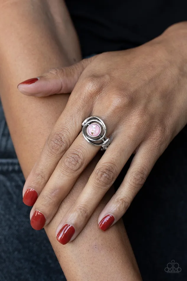 Paparazzi Accessories Paparazzi Celestial Karma - Pink Ring Rings