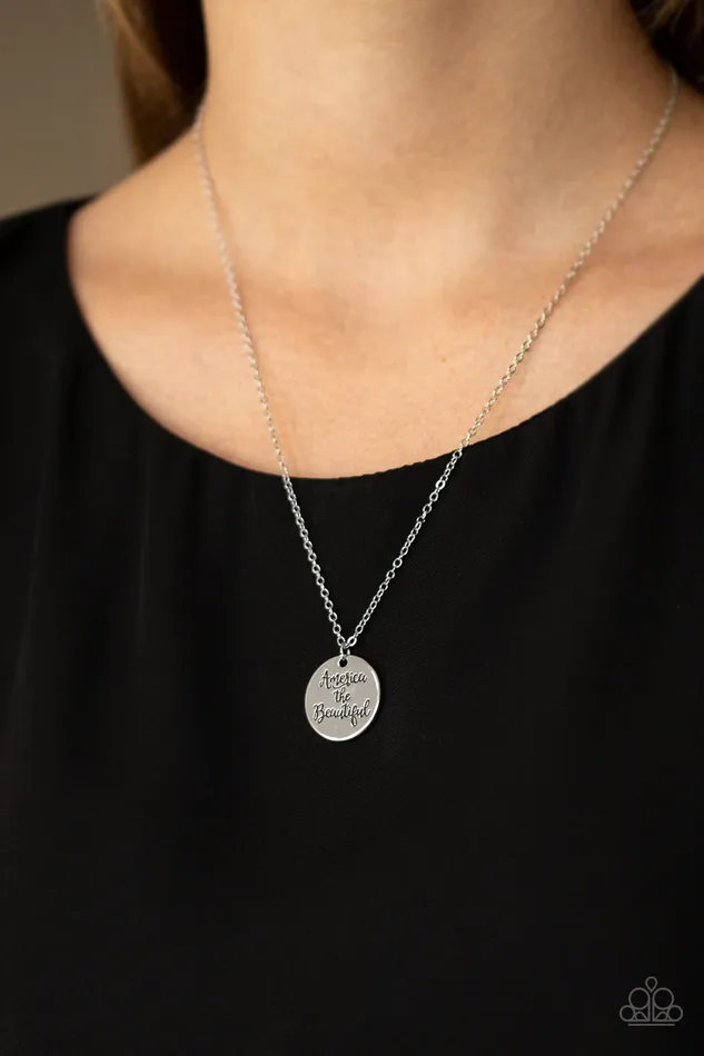 Paparazzi America The Beautiful - Silver Necklace diannesjewelryshop Necklaces