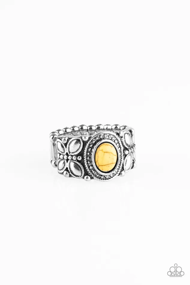 Paparazzi Butterfly Belle - Yellow Ring | Paparazzi Accessories Rings