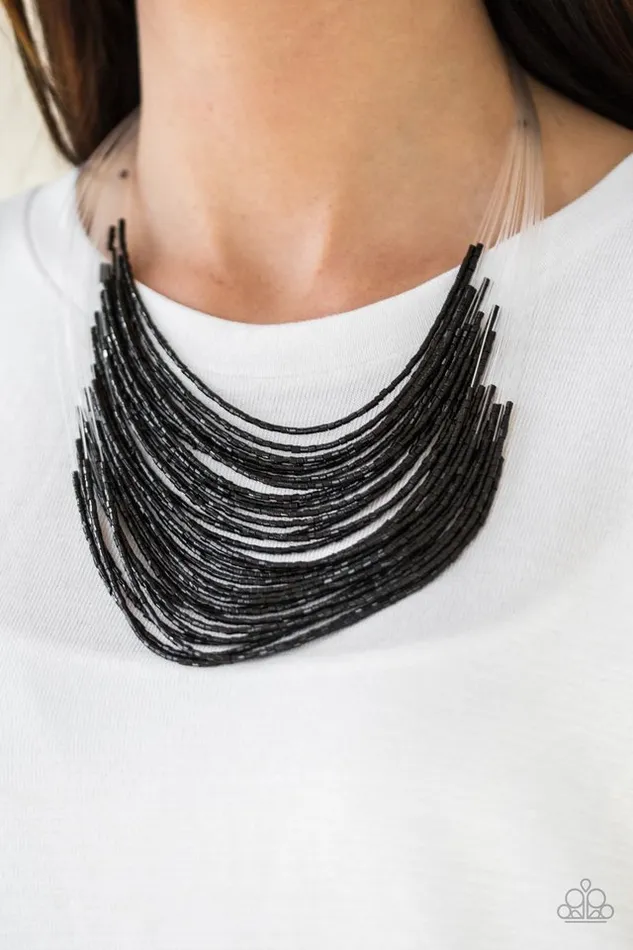 Paparazzi Catwalk Queen Black Necklace diannesjewelryshop Necklaces