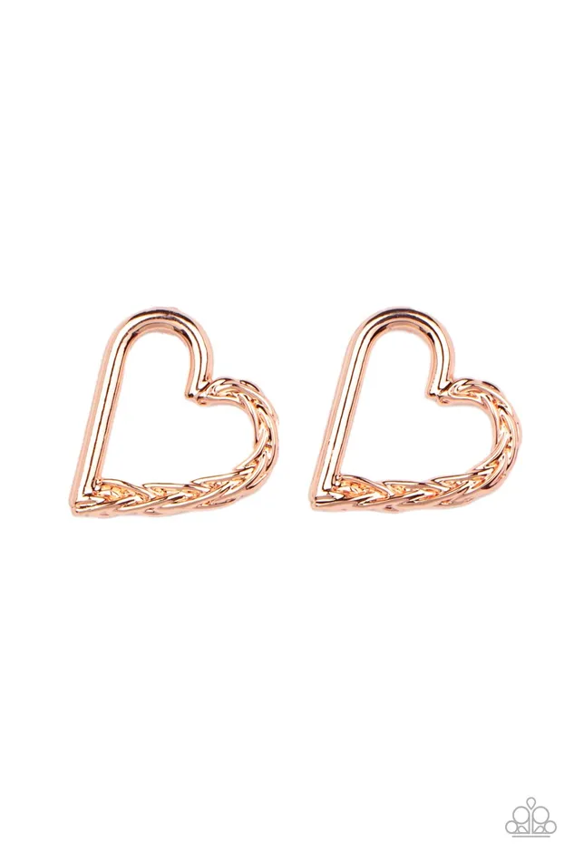 Paparazzi Cupid, Who? - Copper Earrings | Paparazzi Accessories Earrings