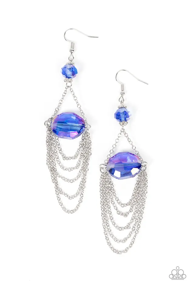 Paparazzi Ethereally Extravagant - Blue Earrings | Paparazzi Accessories Earrings