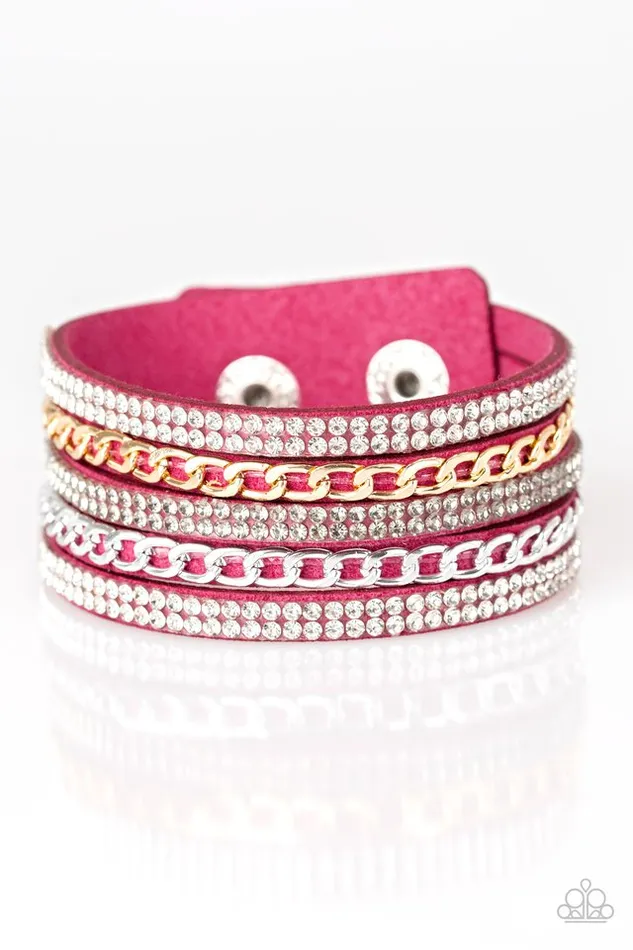 Paparazzi Fashion Fiend Pink Bracelet | diannesjewelryshop Bracelets