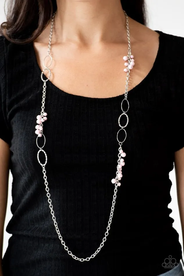 Paparazzi Flirty Foxtrot Pink Necklace diannesjewelryshop Necklaces