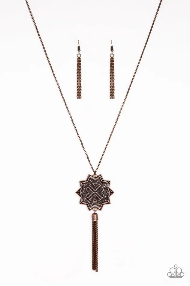 Paparazzi From Sunup To Sundown Copper Necklace | diannesjewelryshop Necklaces