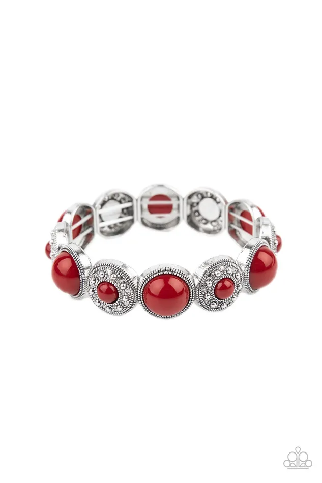 Paparazzi Garden Flair Red Bracelet | diannesjewelryshop Bracelets